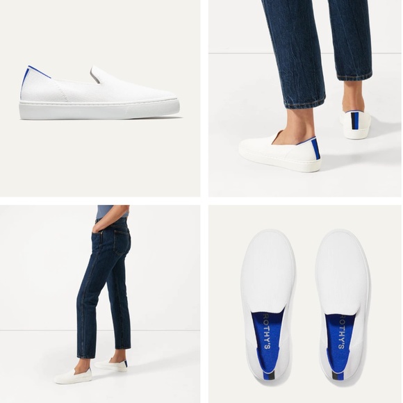 Rothy's The Original Slip On Sneaker size 11 in Bright White - Picture 2 of 13